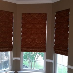 Hobbled Roman Shades  