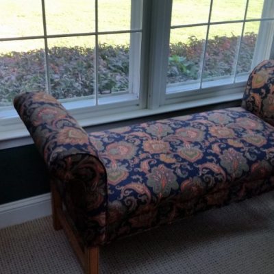 Reupholstered bench seat