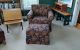 Reupholstered chair & ottoman: Glenmoore, PA