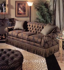 Reupholstered sofa and ottoman - Malvern, PA