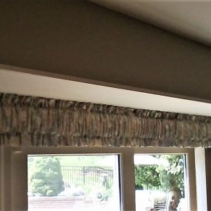 Rod pocket valance in window in Downingtown, PA home